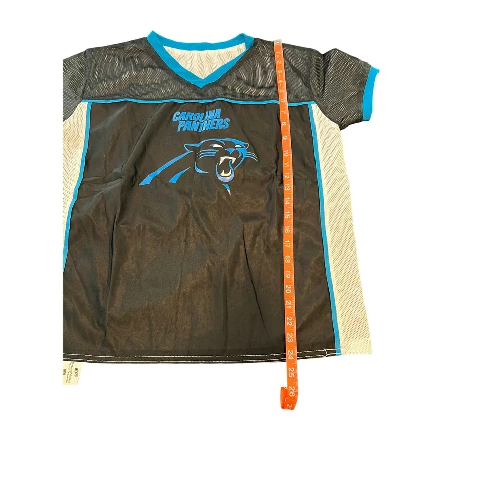 Carolina Panthers NFL Youth XL Jersey Black Blue Mesh‎ V-Neck BDA 547683